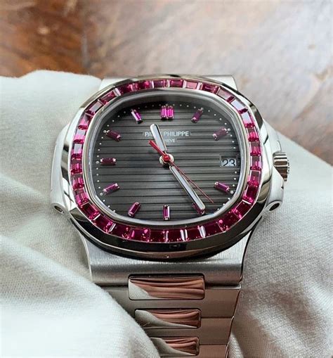 patek philippe ruby bezel price|Patek Philippe Nautilus Baguette Diamonds Bezel 5723/1R.